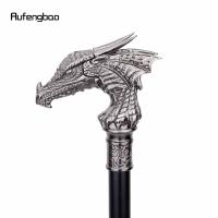 Bastón De Moda Con Cabeza De Dragón Decorativa Para Cosplay Y Fiestas Vintage Bastón De Caminar De Acero 93cm Con Punta De Goma - details 4
