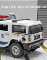Modelo De Vehículo Todoterreno H2 a Escala 1:24 Con Sonido Luz Puertas Abiertas Absorción De Choque Para Niños Juguetes De Aleación De Metal Regalos - details 15