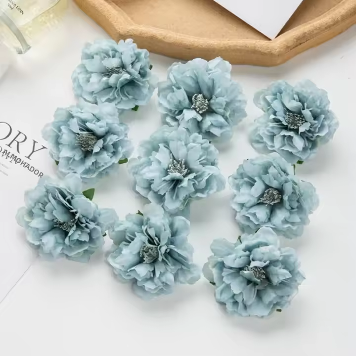 5/10pcs Flores Artificiales De Seda Peonia Para Scrapbook Vaso De Casa Navidad Boda Decoración De Pared Arco De Jardín Accesorios - 1