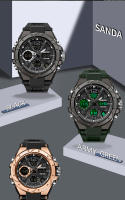 Reloj Deportivo Para Hombre SANDA G Estilo Dual Display LED Digital Quartzo Impermeable 50M Reloj Militar Con Pantalla Luminosa Y Alarmas - details 21