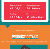 Teclado Mecánico Inalámbrico Aigo GD68 Bluetooth Mini 68 Teclas Switch Rojo Para Gaming Con Cable USB Teclado Gamer Para PC Computadora Laptop Tablet - details 19