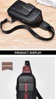 Bolsa De Hombro Para Hombre En Cuero Multi-funcional Deportiva Impermeable Para Correr Y Entrenar Bolsa Mensajera De Viaje Cruzable - details 15