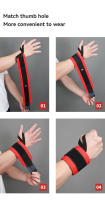 AOLIKES 1 Par De Banda De Muñeca De Soporte Extra Fuerte Para Levantamiento De Pesas Y Entrenamiento De Gimnasio Material De Poliéster Y Goma Para Adultos - details 8