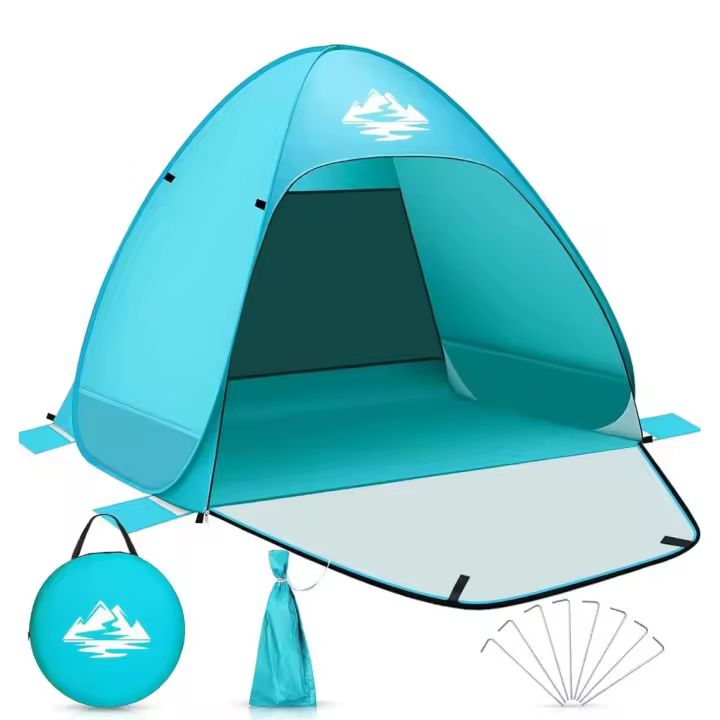 Carpa Playa Tienda de Campaña Playa Bebe UV 50 Sombrilla Pop Up 200*150*110 Cm 2-3 Personas Beach Tent Camping Playas Parques - 1