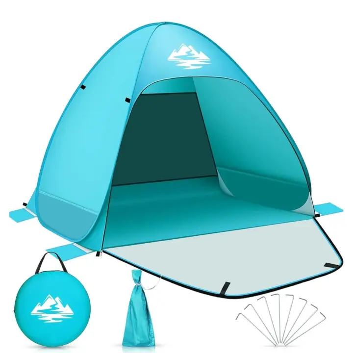 Carpa Playa Tienda de Campaña Playa Bebe UV 50 Sombrilla Pop Up 200*150*110 Cm 2-3 Personas Beach Tent Camping Playas Parques - 1
