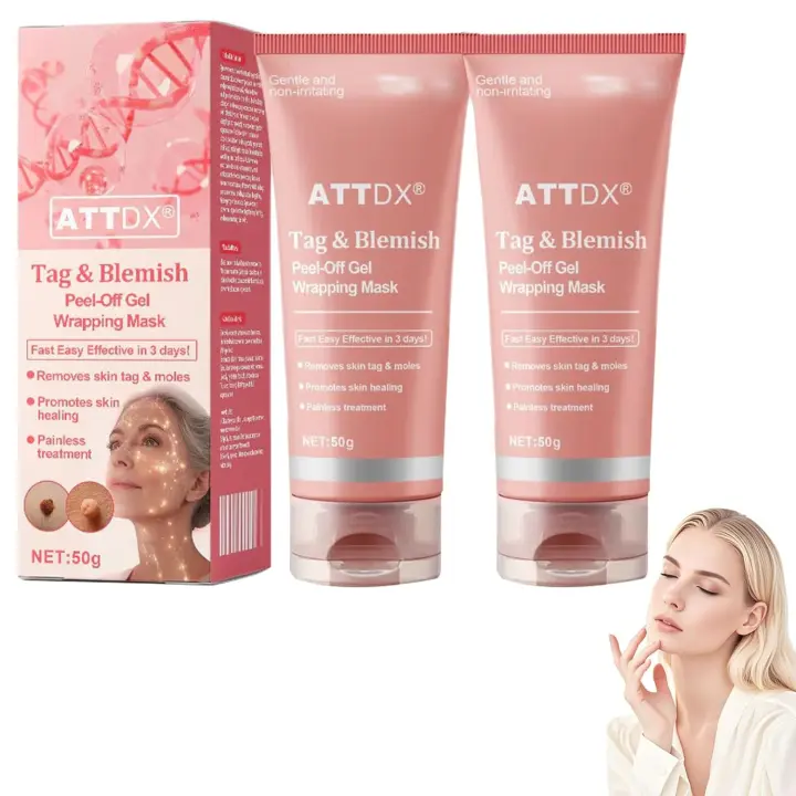 Mascarilla de gel exfoliante para imperfecciones, gel exfoliante para imperfecciones, gel desmaquillante, reduce eficazmente las imperfecciones de la piel e hidrata (2 unidades) - 1