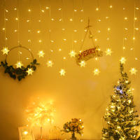 Lámpara De Navidad LED Para Decoración De Hogar Y Habitaciones Cadena De Luces De Navidad Para Cortinas Y Paredes Color Blanco Cálido - details 9
