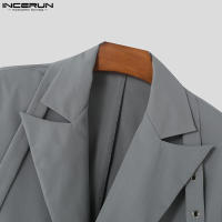 Incuerpo Chaqueta De Hombre Estilo Coreano Casual Manga Larga Solida Con Bolsillo Botones Vintage Ropa Masculina Ajustada - details 11