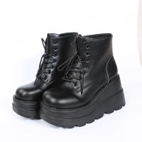 SP Nuevas Botas Martin de mujer de gran tamaño con Suela de plataforma, punk Callejero, BOTAS de Mujer con Cordones de Charol en fashion. - details 9