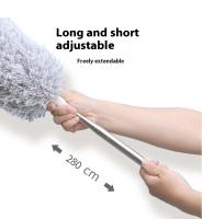 Palo Telescopio De 2.8m Para Aspirar Polvo Artificio Bendible Cepillo De Limpieza Para El Hogar Microfibra No Eléctrico - details 4
