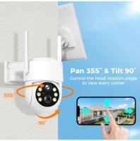 Hiseeu WTD714 4MP Cámara de seguridad inalámbrica con panel solar, resolución HD 2K, detección de movimiento PIR, audio bidireccional, visión nocturna, WiFi de 2.4GHz, giro de 355° y inclinación de 90°, resistente al agua IP66 - details 4