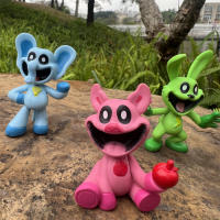 8Pcs/set Figuras De Anime Sonrientes Criaturas PVC 5-7cm Decoración De Pastel Animal Dibujos Animados Juguete Modelo Regalo - details 11