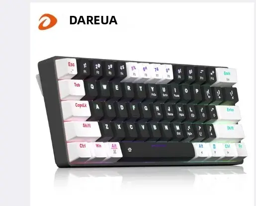 Teclado Mecánico Con Cable DAREU EK861S RGB 61 Teclas Switches Rojos Keycaps ABS N-key Rollover Y Pies Magnéticos - 1