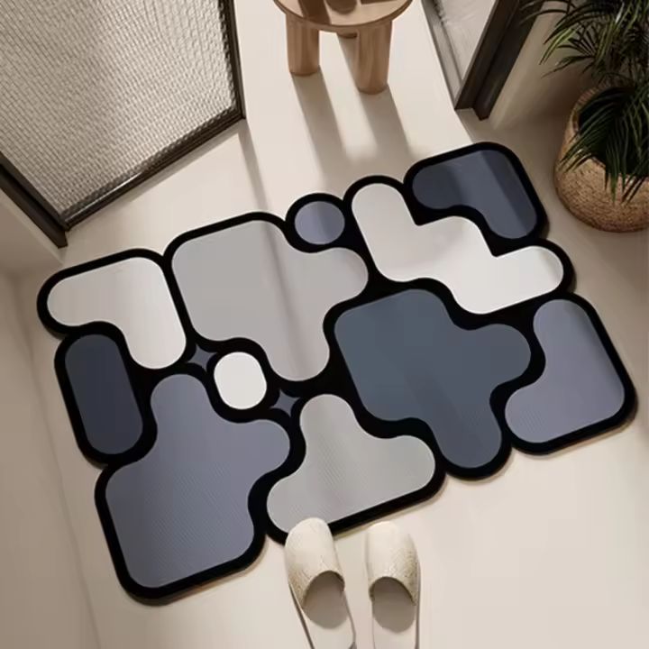 Alfombras De Piso Absorbentes Para Baño Y Cocina Alfombras De Entrada Antideslizantes Alfombras De Suelo De Goma Para Uso Doméstico Y Hotel - 1