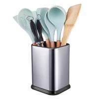 Soporte de utensilios de cocina para encimera, organizador profundo y estable, fácil de limpiar - details 1