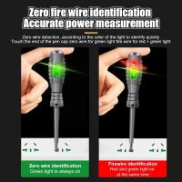 Linterna Multifuncional Portátil Para Pruebas De Voltaje Y Electricidad DISEÑO DE PISTOLAS Lápiz De Prueba De Cero Línea Detector De Energía Voltímetro Herramienta De Destornillador De Acero Cromo-vanadio - details 4