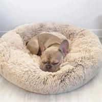 Cama Redonda Para Perros Y Gatos De Tamaño Grande 60cm Alfombra De Peluche Larga Para Invierno Cama De Mascota Suave Y Cálida Para Mediano Y Grande - details 7