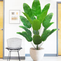 Árbol De Palma Tropical Artificial 65-120cm Hojas De Plátano Falsas Toque Real Strelitzia Plantas De Plástico Para Jardín Y Hogar - details 9
