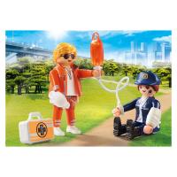 PLAYMOBIL doctor y policía herida duo pack Suero con vía para conectar al paciente  (70823) - details 3
