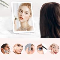 Espejo De Maquillaje Plegable Con 80 LEDs Ultra Delgado Pantalla Táctil Dimmer Recargable Por USB Portátil Para Viajes Y Maquillaje - details 0