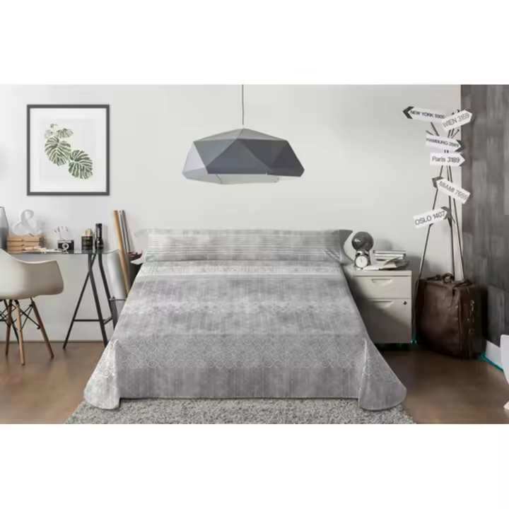 LOIS  Juego de Sábanas Modelo MARBY - Juego de Sábanas 3 Piezas, Sábana Encimera, Sábana Bajera y una Funda de Almohada - Juego de Sábanas Suavidad y Confort Durabilidad Asegurada con Certificado OEKO-TEX® - 1