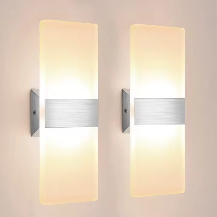 Aplique de pared para interior, 12 W, acrílico, LED, 29 cm, Luces de pared Modernes, Blanco cálido, K 3000, aplicación de pared LED para interior - 1