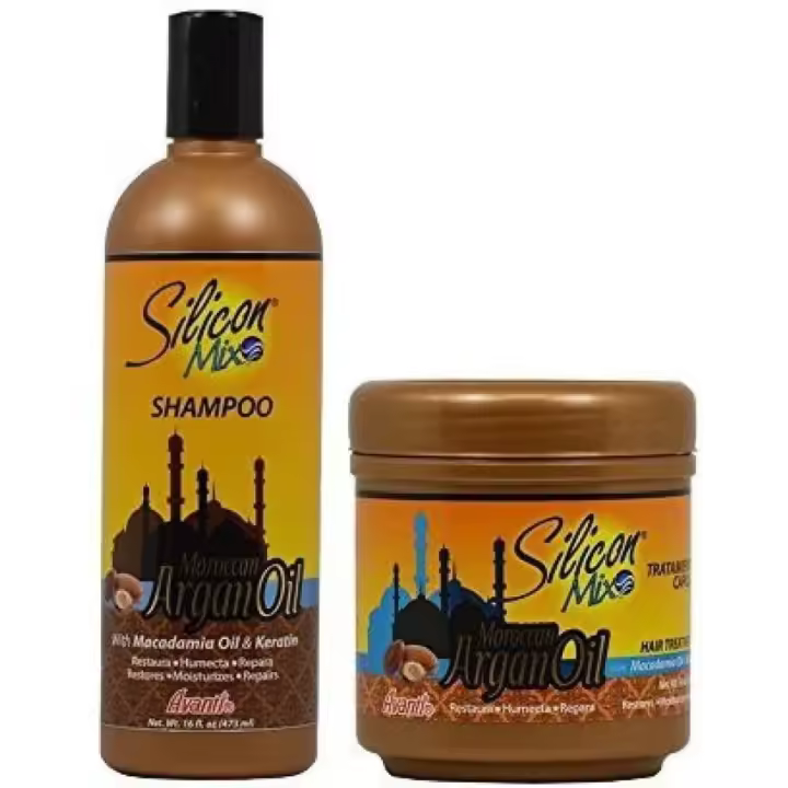 CasaSofia- Silicon Mix Kit de Champú 473ml Y Tratamiento Capilar 450ml De Aceite de Argán - 1