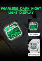 Reloj Deportivo Exterior SANDA Para Hombres Multifuncional Alarm Clock Cronógrafo Impermeable LED Digital Con Tiempo Doble - details 4