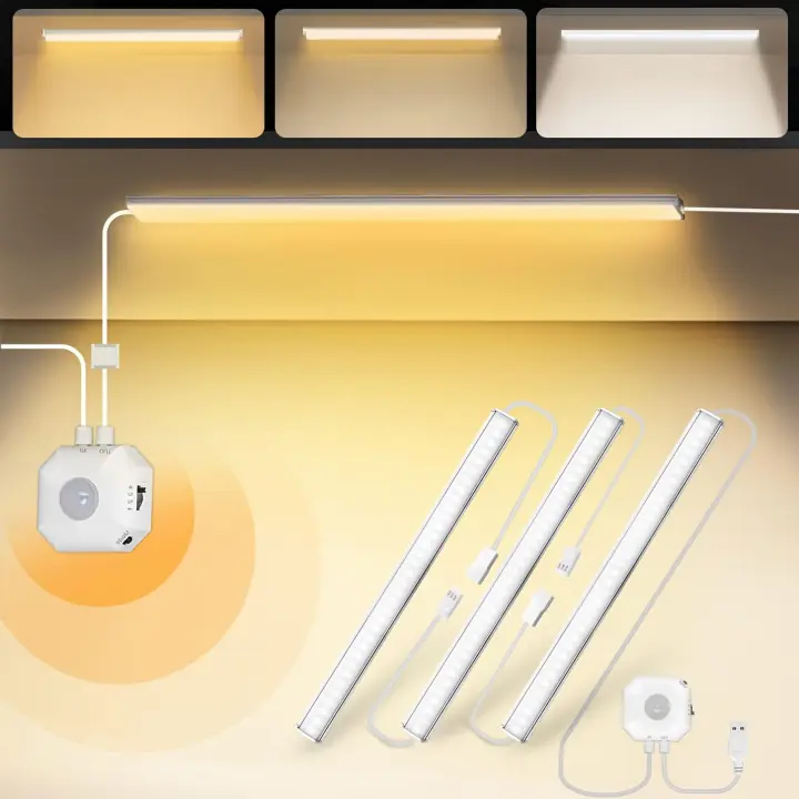 Luces Nocturnas LED Con Sensor De Movimiento Para Cocina Armario Dormitorio Iluminación Interior Larga Correa Luz Nocturna - 1