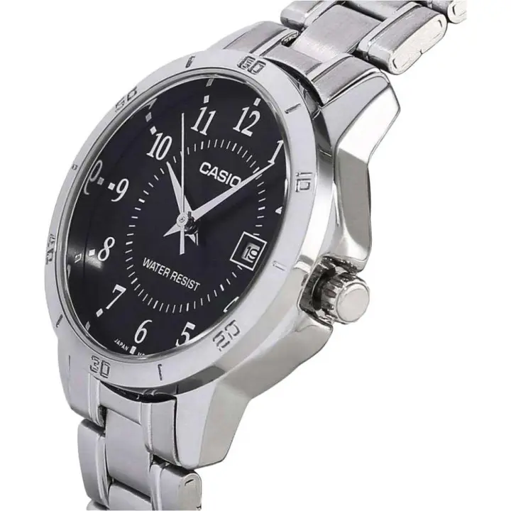 Reloj Casio de cuarzo analógico MTP-V004D-1B correa de acero inoxidable - 1