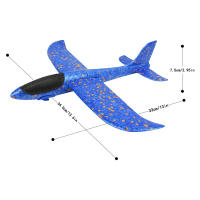 Avión De Tiro De Espuma De Goma 13.5'' Juguete De Catapulta Para Exteriores Regalo Para Niños Avión Saltarín Sin Batería Apto Para Edades 3-18+ - details 2