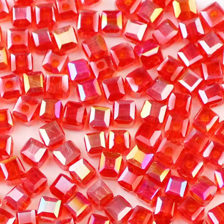 WLYeeS Cuentas De Cristal Austriaco Cuadradas 4mm 100pcs/Lote Para DIY Joyería De Mujer Collar Pulsera Hechas a Mano - 1