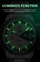 Reloj De Cuarzo Para Hombre OLEVS Marca Top Calibre Original Pantalla Luminosa Resistente Al Agua Acero Inoxidable Cronógrafo Calendario Estilo Casual - details 5
