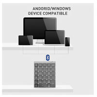 Jomaa Teclado Numérico Inalámbrico Bluetooth Con USB HUB Modos Doble Recargable Numpad Para Tablet Laptop Mini Teclado Ergonómico - details 4