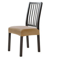 Cubierta De Silla De Comedor Suave De Velours Color Sólido Cubierta De Asiento Desmontable Antipolvo Fundas De Silla Para Hotel Y Hogar - details 10