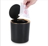 Cubo de basura de mesa con tapa, mini cubo de basura de 2,6 L, pequeño cubo de basura para escritorio, baño, cambiador, cocina - details 3
