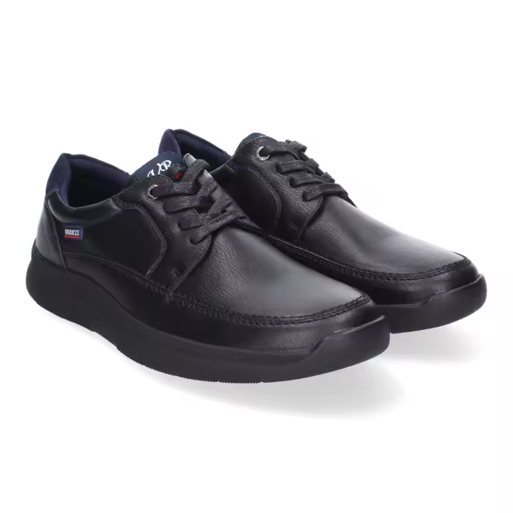 Zapatos planos casual plantilla acolchada cómodos para hombre color negro VR3E-053 - 1