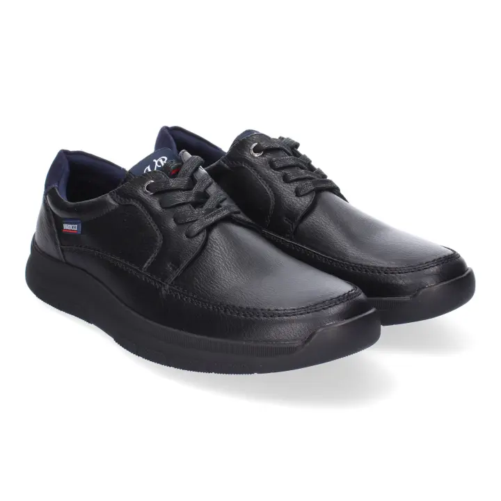 Zapatos planos casual plantilla acolchada cómodos para hombre color negro VR3E-053 - 1