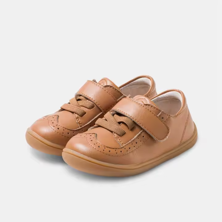 Zapatos Arreglados Respetuosos Marrones Piel Littlebluelamb - 1