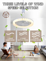Ventilador De Techo Inteligente 3 En 1 Con Control Remoto Base De Iluminación E27 85-265v Adecuado Para Dormitorio Y Sala - details 4