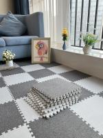 Tapete Educativo Para Bebés 1-24Pcs Alfombra De Juego Para Niños Espesor 30x30x1cm Material Sisal Diseño Plain Square - details 1