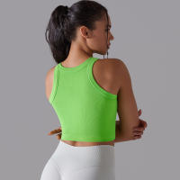 Sujetador Deportivo De 2 Niveles Para Mujer Sexy Yoga Alta Soporte Impacto Deporte Ropa Interior Correr Secado Rápido Top Deporte Gimnasio Con Almohadillas - details 54