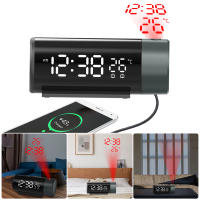 Reloj de Proyección con Alarma Digital Termómetro with Rotador de 180 ° Brillo Dimmer USB 5-60min Snooze 12/24H Producto Normal - details 1