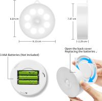 Luz con sensor de movimiento para interiores, luz LED con sensor de movimiento, funciona con 3 pilas AAA, luz LED inalámbrica - details 0