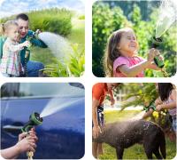 Manguera de Jardín extensible con pistola de Riego y 10 Modos de funcionamiento, flexible para Plantas Regar (15 m/50 pies) - details 4
