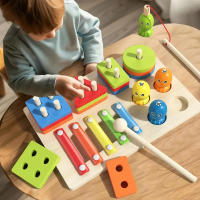 Juguetes Educativos Montessori Para Bebés Madera Colores Y Formas Bloques De Colorido Aprendizaje Para Niños Y Niñas Regalo De Cumpleaños - details 7