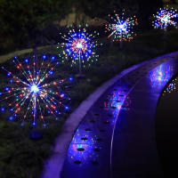Luz De Fuego Solar Con Dandelion 90/120/150/200 LED Para Jardín Paisaje Jardín Navidad Decoración DIY Luz De Humo Moderna IP65 - details 14