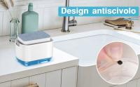 Dispensador de líquido para lavavajillas, dispensador de jabón de cocina 2 en 1, dispensador de jabón de 300 ml, dispensador de líquido para lavavajillas, esponja y soporte para esponja para fregadero de cocina y baños - details 2