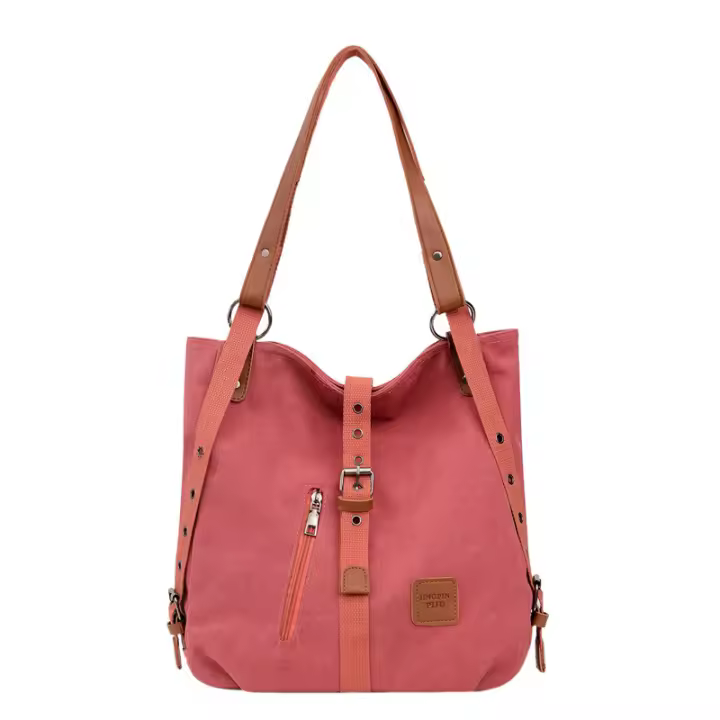 Mochila de bandolera, bolsos de lona versátiles y multifuncionales para las mujeres niñas, elegantes bolsos cruzados, mochila - 1