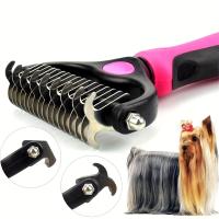 Peine Para Perros Y Gatos Eliminador De Pelos Y Nudos Doble Cara Herramienta De Peluquería Para Mascotas Material De Acero Inoxidable - details 5